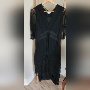 Black Lace Overlay Dress